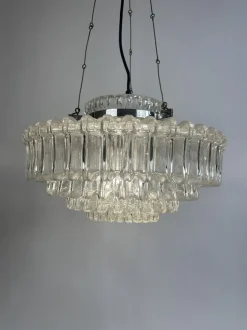 Clearance Pamono Mid-Century Modern Murano Glass Chandelier, Italy, 1960s