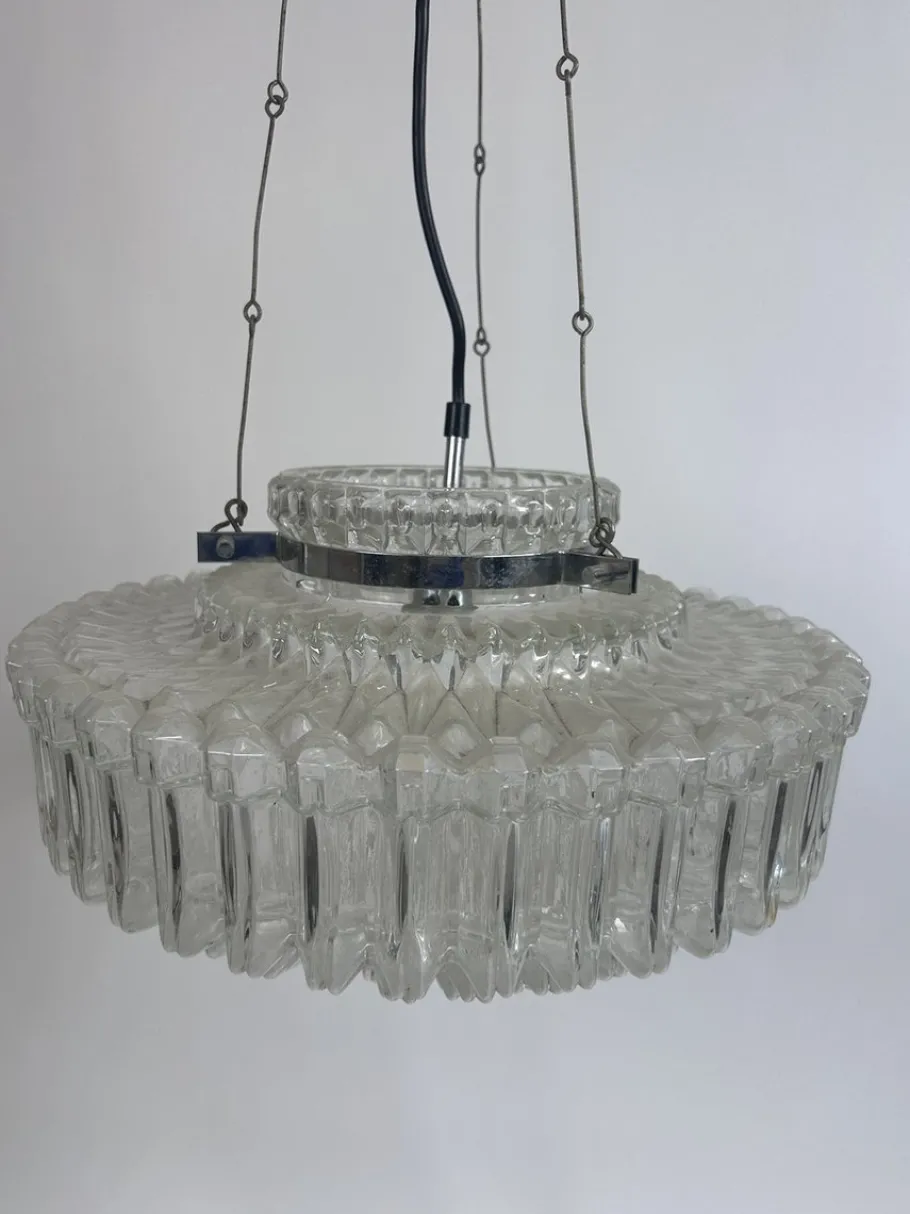 Clearance Pamono Mid-Century Modern Murano Glass Chandelier, Italy, 1960s