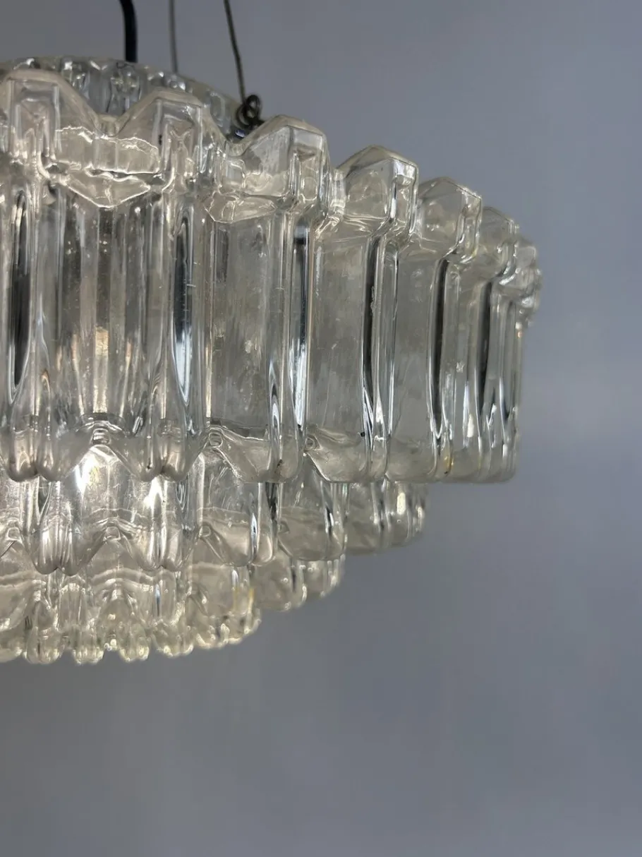 Clearance Pamono Mid-Century Modern Murano Glass Chandelier, Italy, 1960s