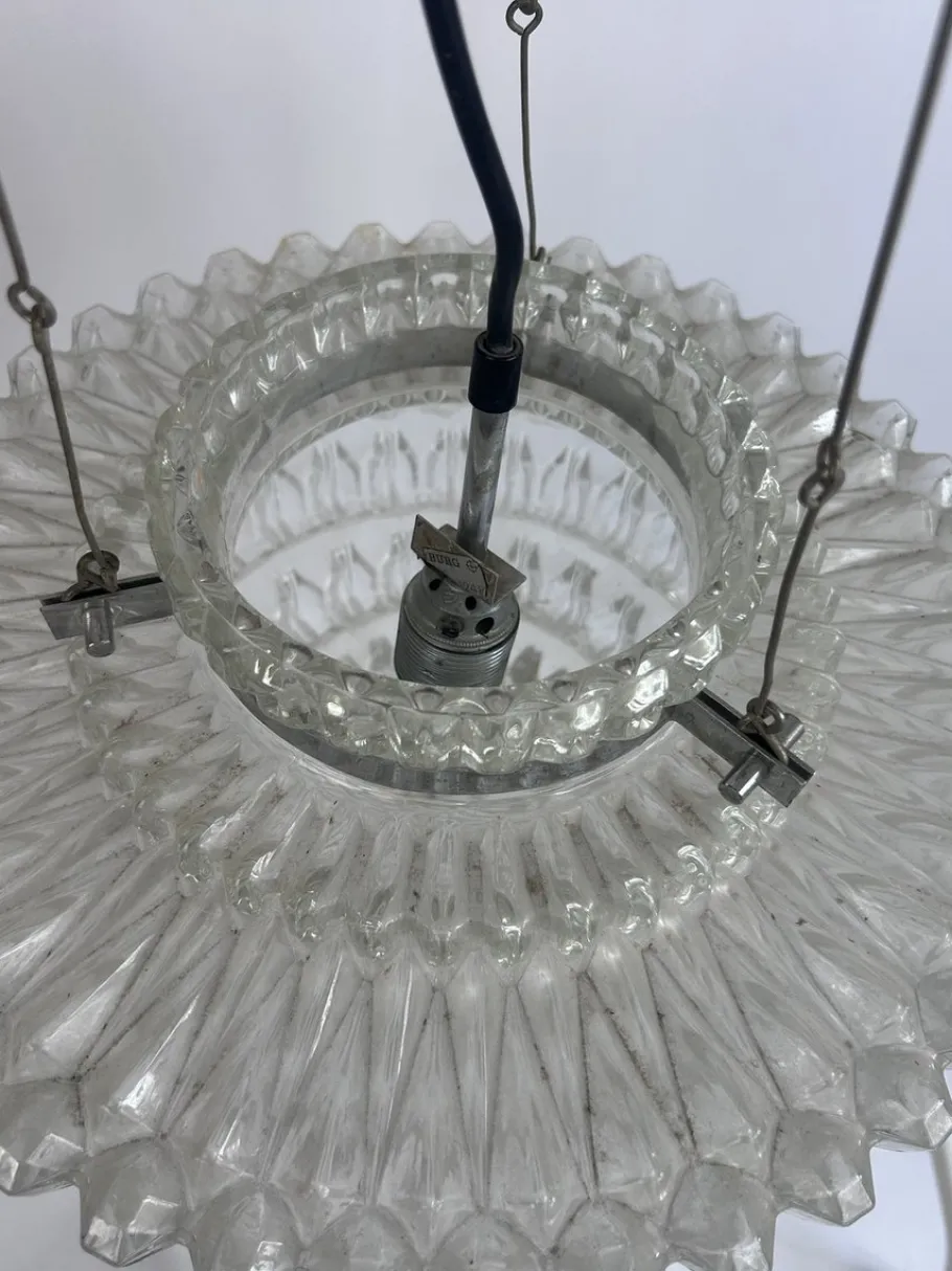 Clearance Pamono Mid-Century Modern Murano Glass Chandelier, Italy, 1960s