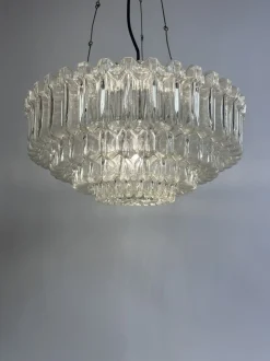 Clearance Pamono Mid-Century Modern Murano Glass Chandelier, Italy, 1960s
