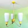 Sale Pamono Mid-Century Modern Opaline Glass 3-Light Chandelier, Eastern Europe, 1960s