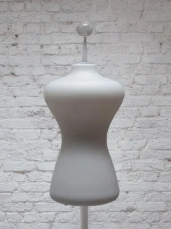 Outlet Pamono Mid-Century Modern Opaline Glass Shade Floor Lamp, 1980s