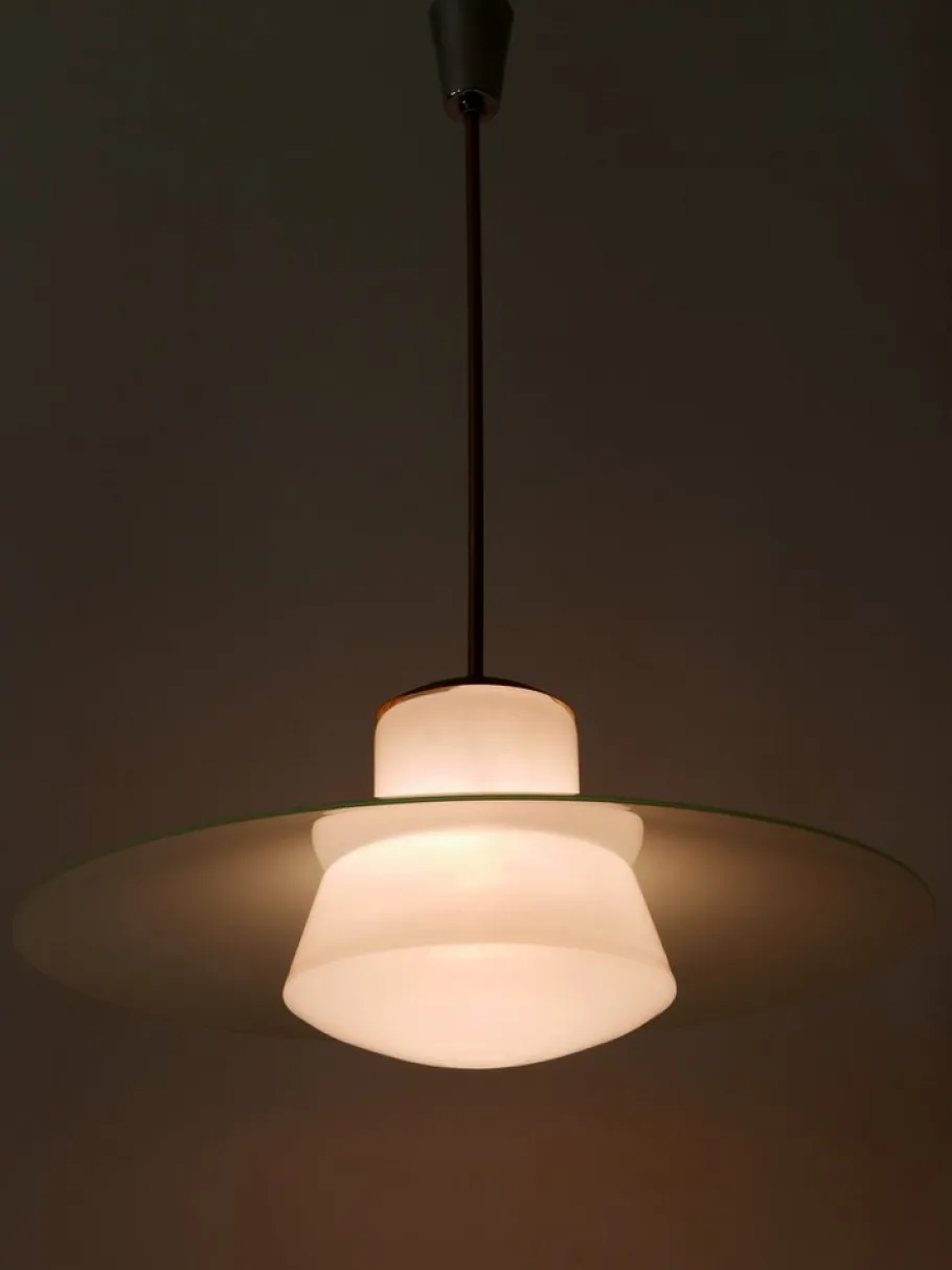 New Pamono Mid-Century Modern Pendant Lamp by Wolfgang Tümpel for Doria, Germany, 1950s