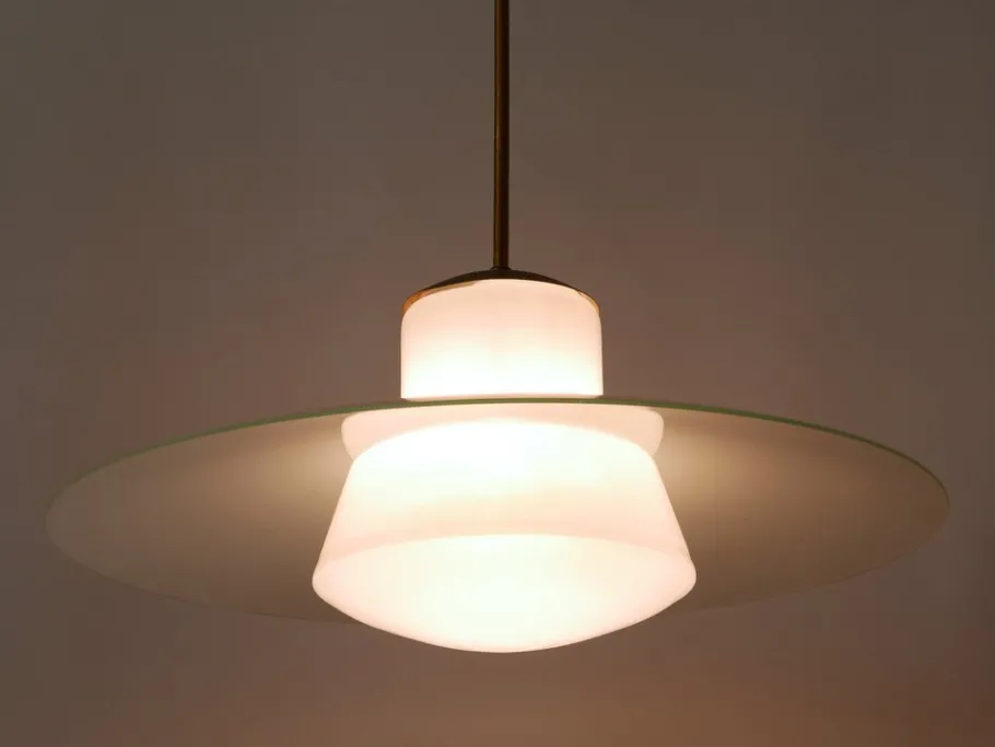 New Pamono Mid-Century Modern Pendant Lamp by Wolfgang Tümpel for Doria, Germany, 1950s