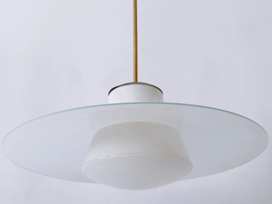 New Pamono Mid-Century Modern Pendant Lamp by Wolfgang Tümpel for Doria, Germany, 1950s