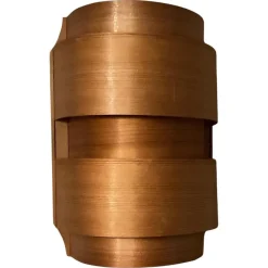 New Pamono Mid-Century Modern Pine Veneer Wall Lamp by Translandia, Denmark, 1960s