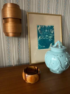 New Pamono Mid-Century Modern Pine Veneer Wall Lamp by Translandia, Denmark, 1960s