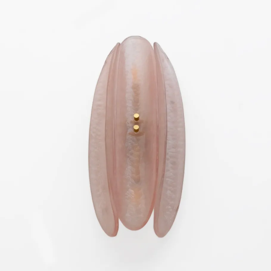 Hot Pamono Mid-Century Modern Pink Murano Glass Sconces by Fontana Arte for Stilnovo, 2000, Set of 2