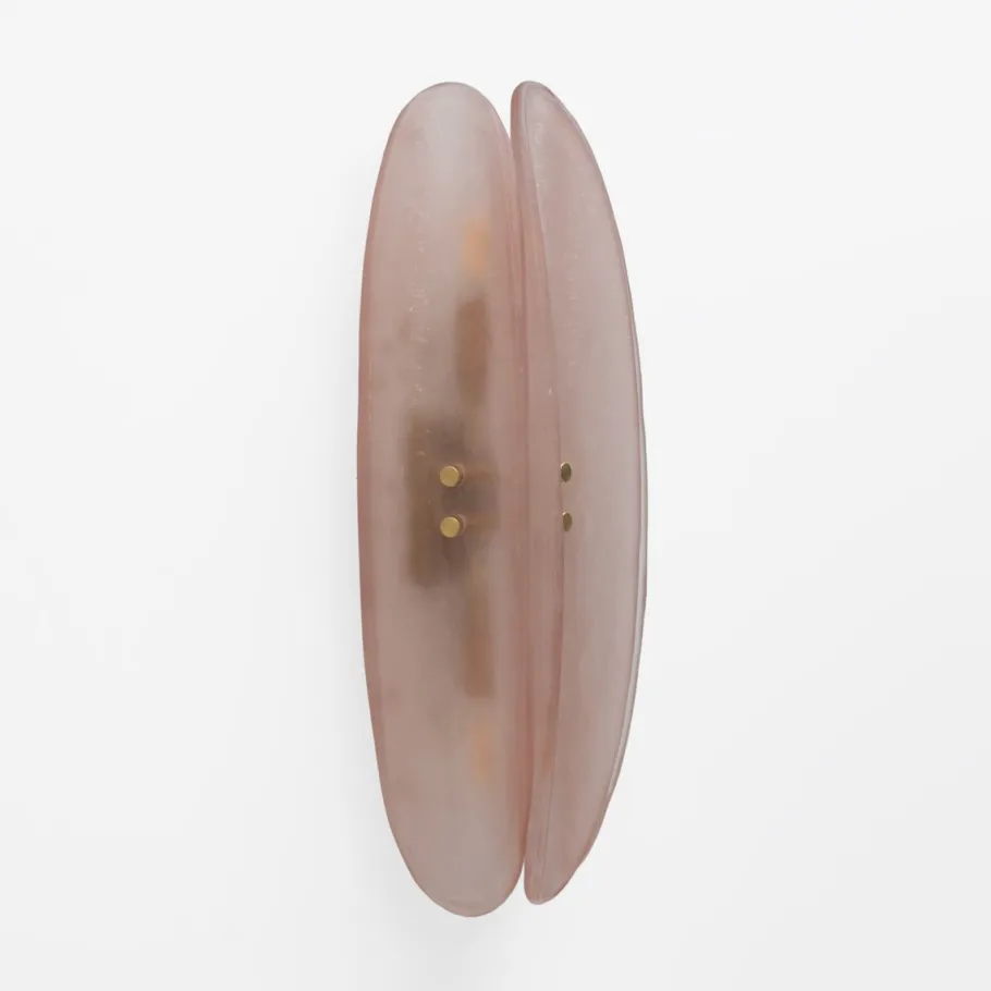 Hot Pamono Mid-Century Modern Pink Murano Glass Sconces by Fontana Arte for Stilnovo, 2000, Set of 2