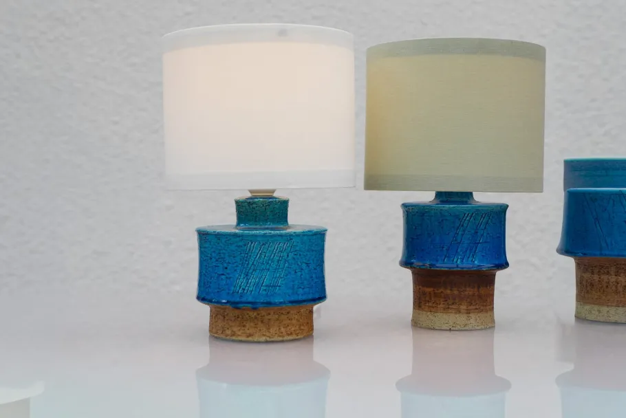 Outlet Pamono Mid-Century Modern Pottery Lamp Base by Inger Persson for Rörstrand, 1960s, Set of 2