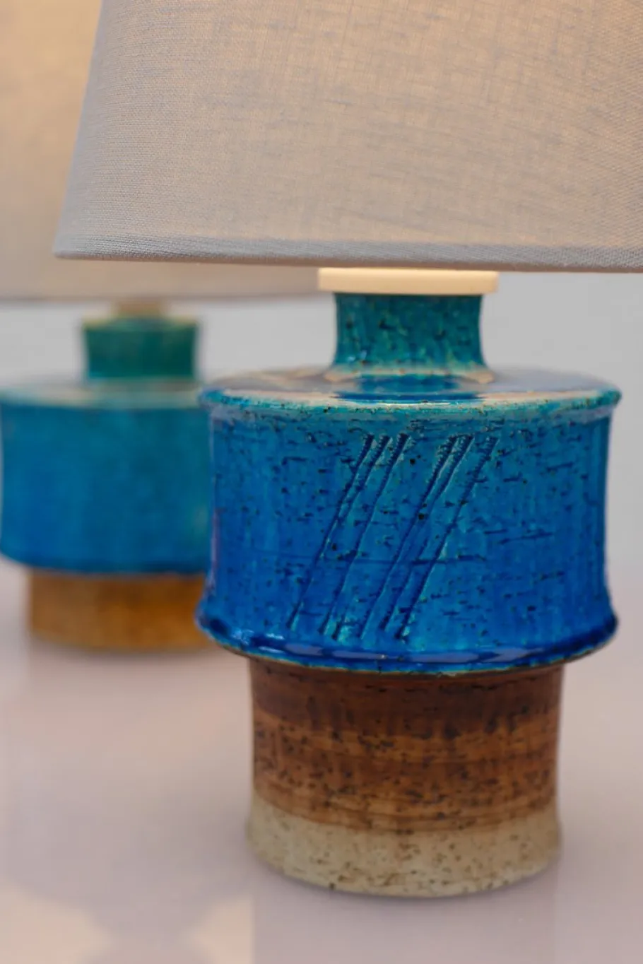 Outlet Pamono Mid-Century Modern Pottery Lamp Base by Inger Persson for Rörstrand, 1960s, Set of 2