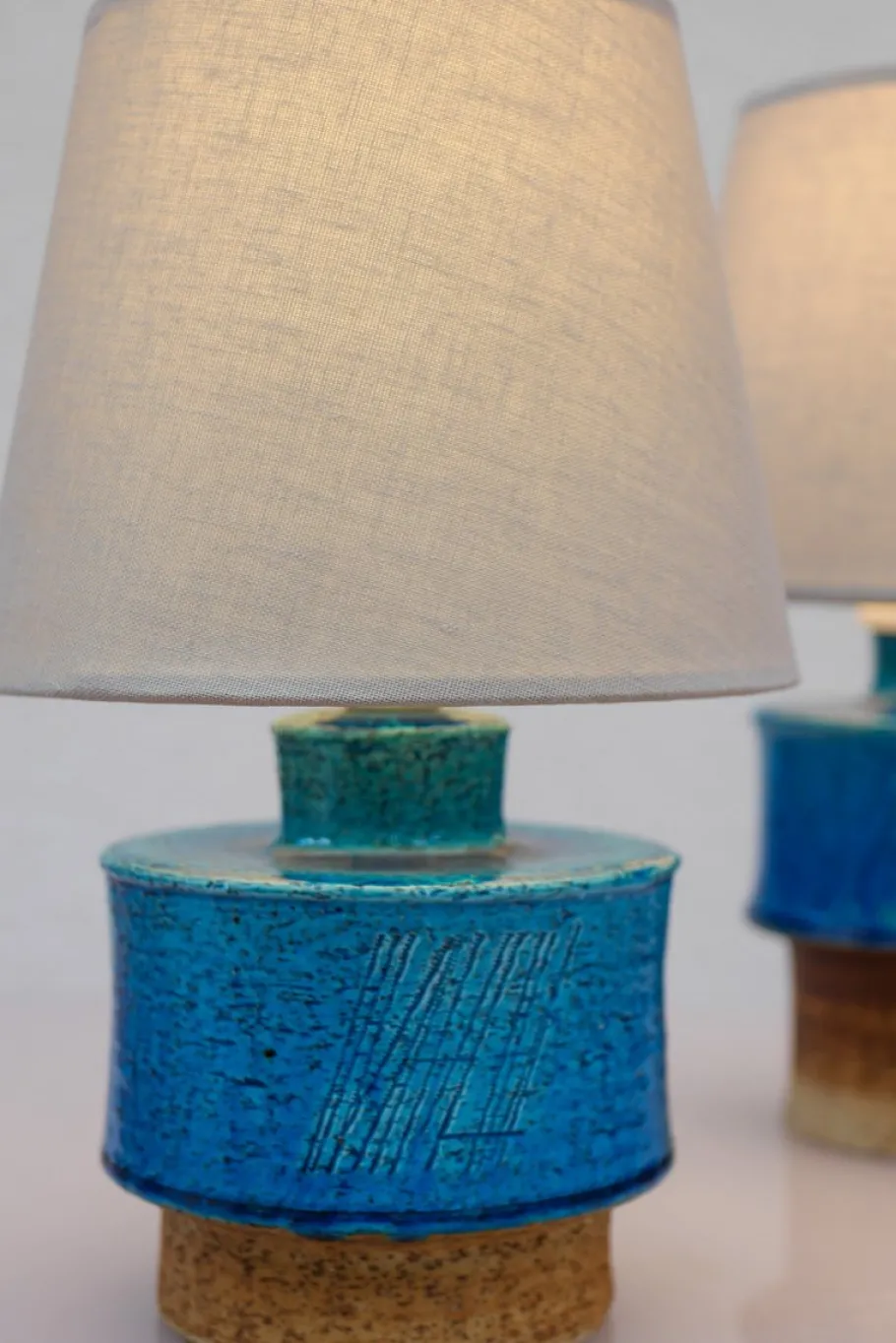 Outlet Pamono Mid-Century Modern Pottery Lamp Base by Inger Persson for Rörstrand, 1960s, Set of 2