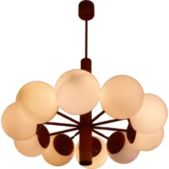 Sale Pamono Mid-Century Modern Red Kaiser 10-Arm Chandelier from Kaiser Idell / Kaiser Leuchten, Germany, 1960s