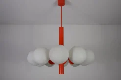 Sale Pamono Mid-Century Modern Red Kaiser 10-Arm Chandelier from Kaiser Idell / Kaiser Leuchten, Germany, 1960s
