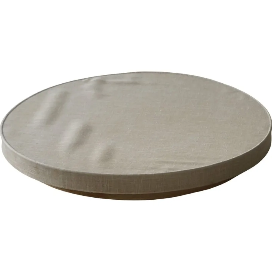 Sale Pamono Mid-Century Modern Round Linen Flush Mount, 1950s