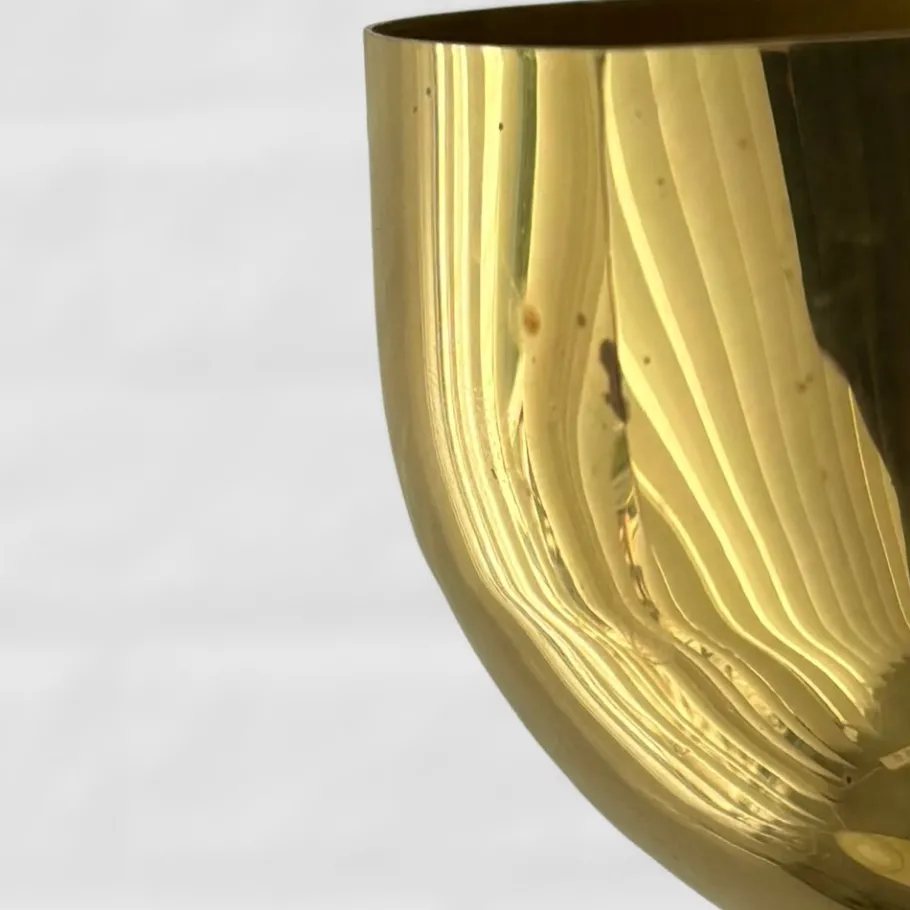 Clearance Pamono Mid-Century Modern Scandinavian Pendant in Brass and Glass, 1940s