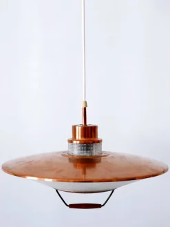 New Pamono Mid-Century Modern Scandinavian Copper Pendant Lamp, 1960s
