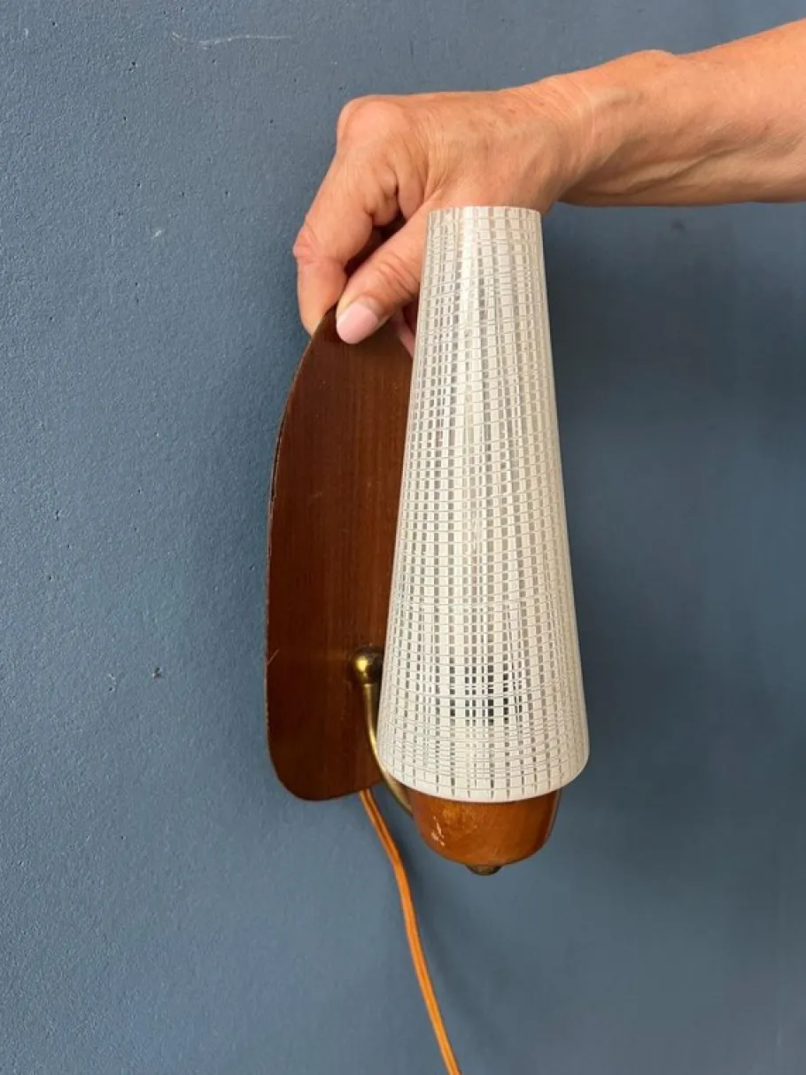 Clearance Pamono Mid-Century Modern Scandinavian Glass Wall Sconce