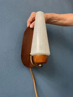 Clearance Pamono Mid-Century Modern Scandinavian Glass Wall Sconce