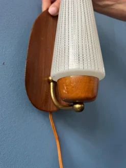 Clearance Pamono Mid-Century Modern Scandinavian Glass Wall Sconce