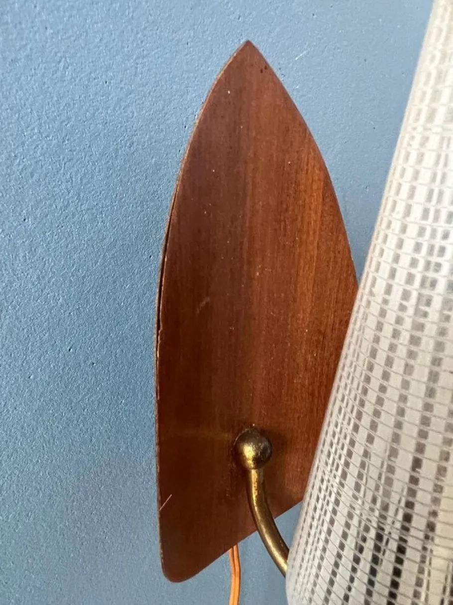 Clearance Pamono Mid-Century Modern Scandinavian Glass Wall Sconce