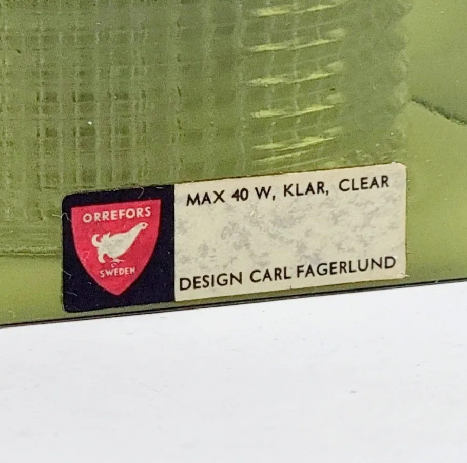 Clearance Pamono Mid-Century Modern Scandinavian Glass Pendant by Carl Fagerlund for Orrefors, 1960s