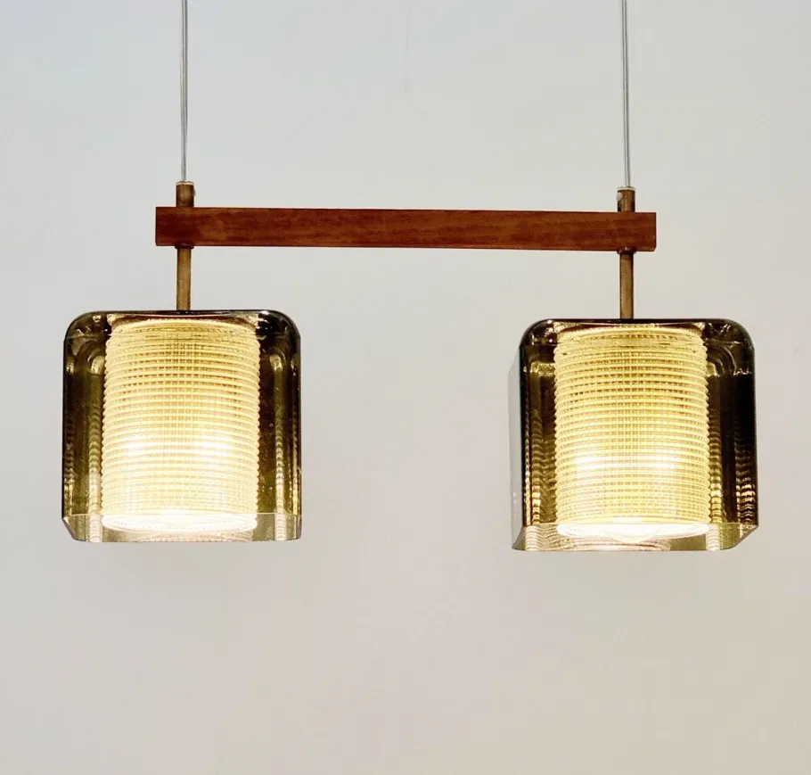 Clearance Pamono Mid-Century Modern Scandinavian Glass Pendant by Carl Fagerlund for Orrefors, 1960s