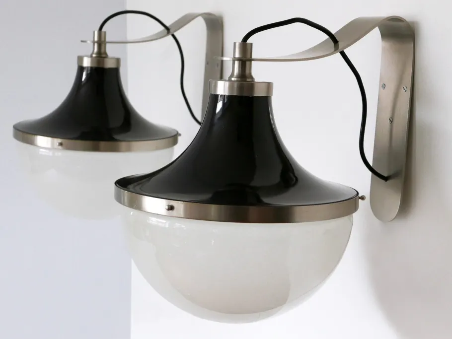New Pamono Mid-Century Modern Sconces by Sergio Mazza for Artemide, 1960s, Set of 2