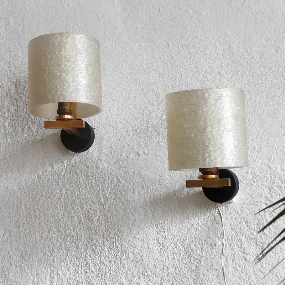 Hot Pamono Mid-Century Modern Sconces by Jean Gandelin, France, 1960s, Set of 2