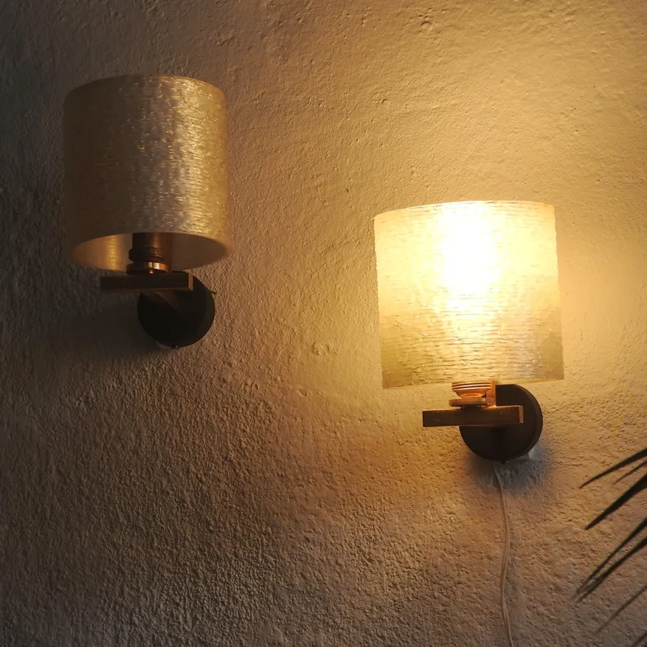 Hot Pamono Mid-Century Modern Sconces by Jean Gandelin, France, 1960s, Set of 2