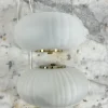 Hot Pamono Mid-Century Modern Shell Wall Lamps in Murano Glass and Brass from Veluce, 1960s, Set of 2
