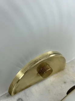 Hot Pamono Mid-Century Modern Shell Wall Lamps in Murano Glass and Brass from Veluce, 1960s, Set of 2