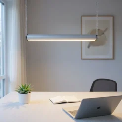 New Pamono Mid-Century Modern Silver Supertube Light by Anders Pehrson for Atelje Lyktan, 1970s