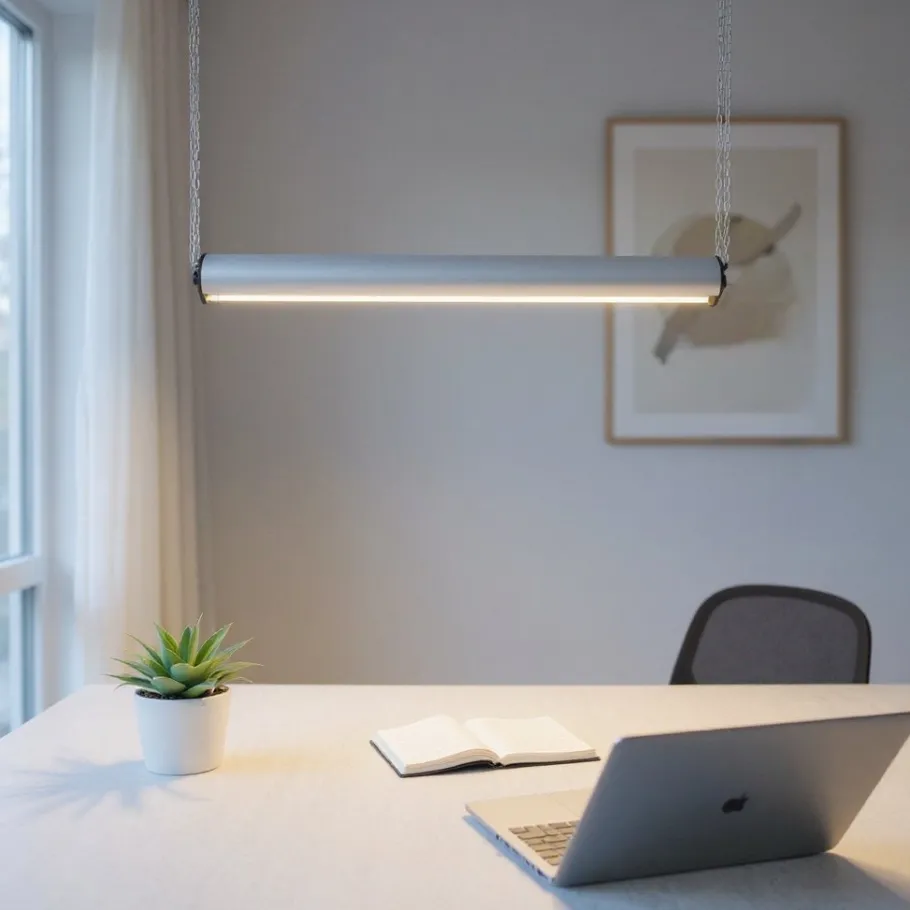 New Pamono Mid-Century Modern Silver Supertube Light by Anders Pehrson for Atelje Lyktan, 1970s