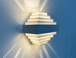 Hot Pamono Mid-Century Modern Space Age Metal Wall Lamps by Jules Wabbes for AB Madsen & E. Larsen, 1960s, Set of 2