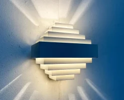 Hot Pamono Mid-Century Modern Space Age Metal Wall Lamps by Jules Wabbes for AB Madsen & E. Larsen, 1960s, Set of 2