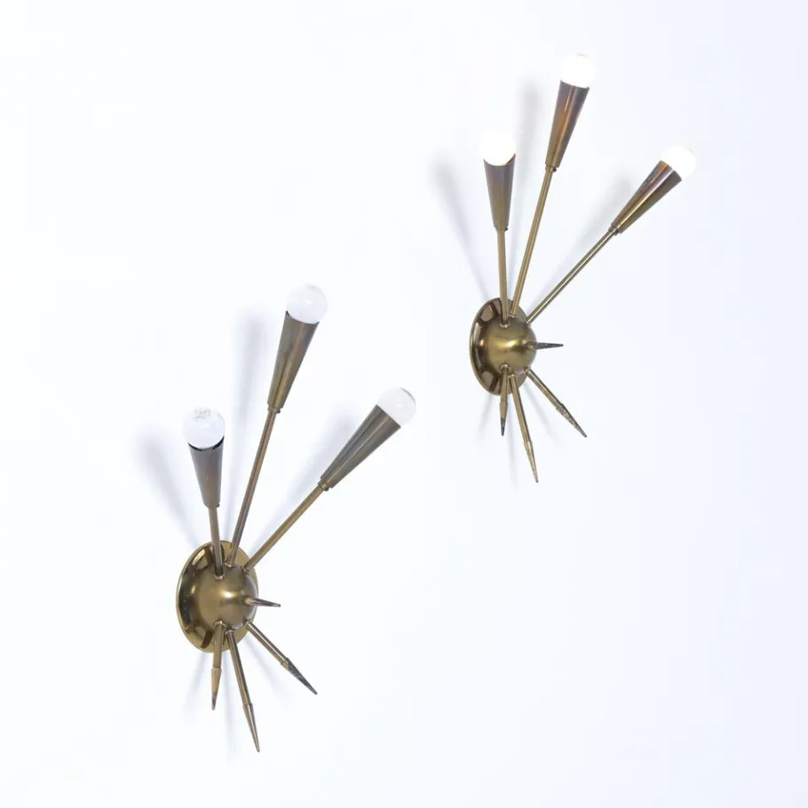 Hot Pamono Mid-Century Modern Sputnik Wall Lights, 1950s