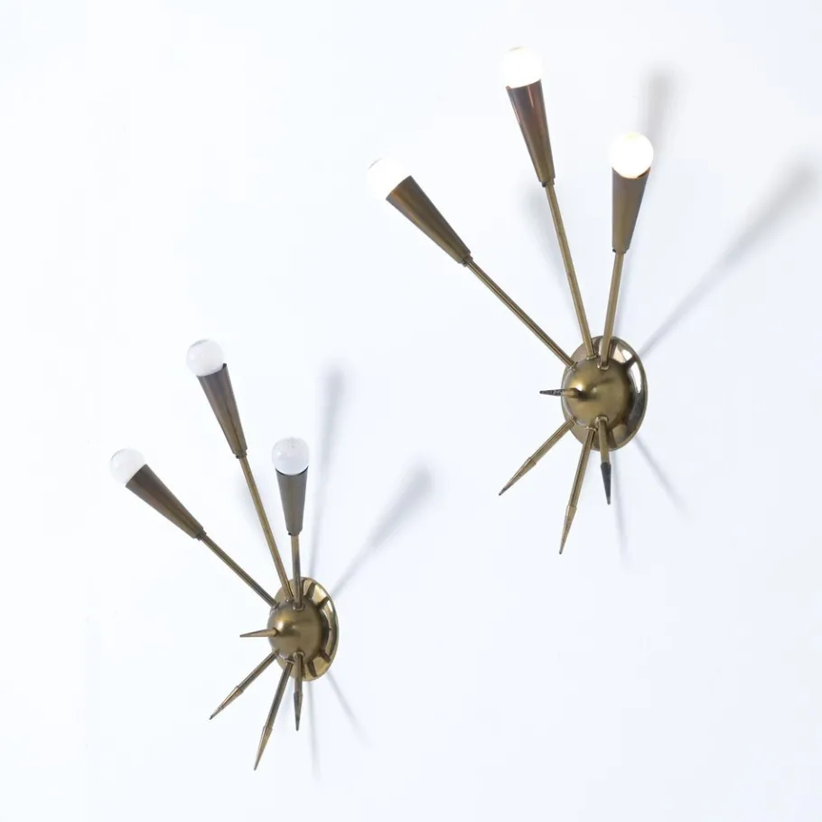Hot Pamono Mid-Century Modern Sputnik Wall Lights, 1950s