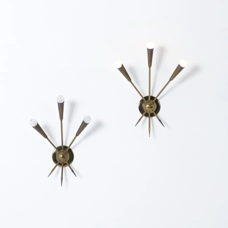 Hot Pamono Mid-Century Modern Sputnik Wall Lights, 1950s