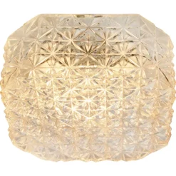 Sale Pamono Mid-Century Modern Square Clear Glass Flush Mount