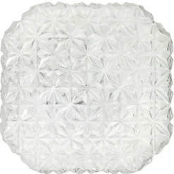 Sale Pamono Mid-Century Modern Square Clear Glass Flush Mount