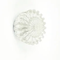 New Pamono Mid-Century Modern Textured Glass Wall Light from Limburg, Germany, 1970s