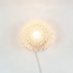 New Pamono Mid-Century Modern Textured Glass Wall Light from Limburg, Germany, 1970s