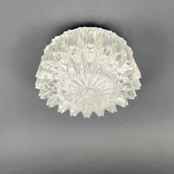 New Pamono Mid-Century Modern Textured Glass Wall Light from Limburg, Germany, 1970s