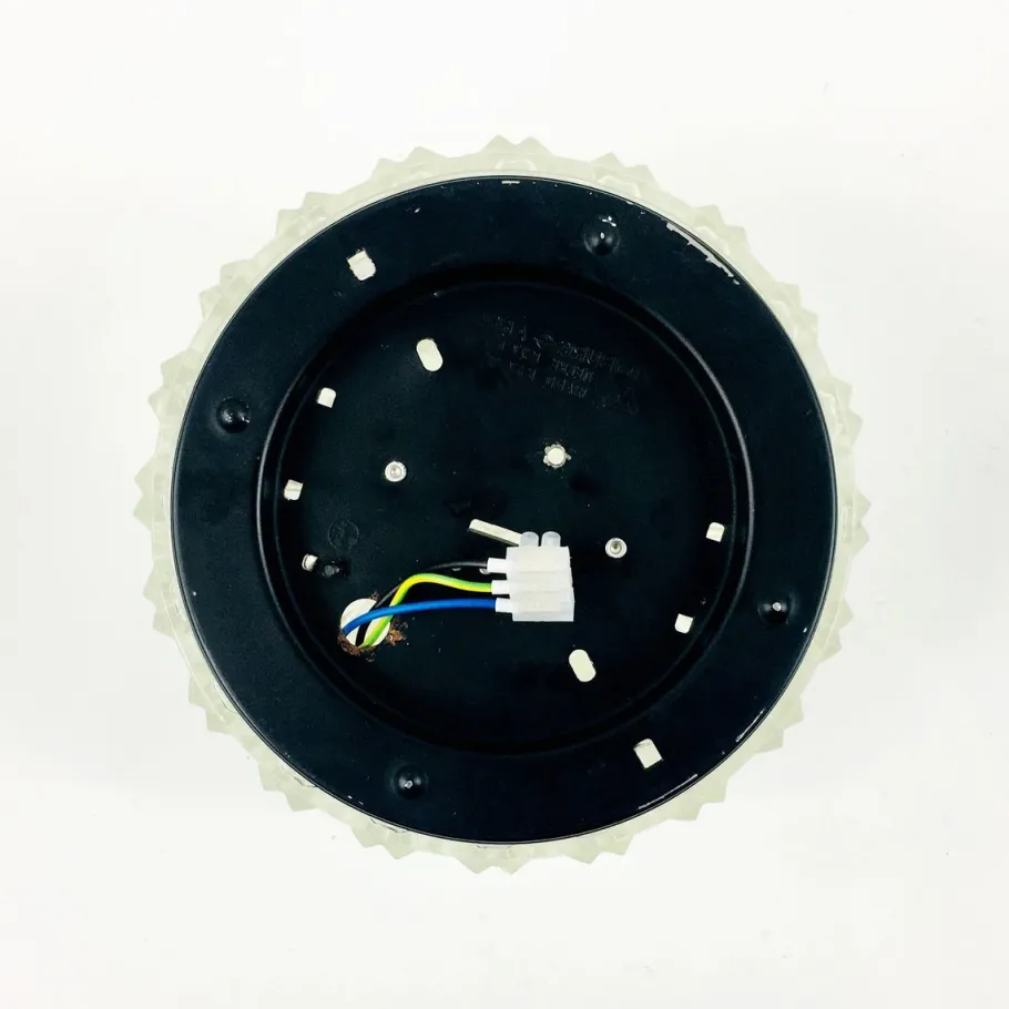 New Pamono Mid-Century Modern Textured Glass Wall Light from Limburg, Germany, 1970s