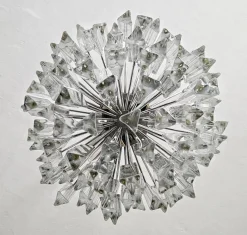 Best Pamono Mid-Century Modern Triedri Crystal Chandelier attributed to Paolo Venini, Italy, 1950s