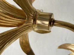 Pamono Mid-Century Modern Triple Flower Shade Floor Lamp in Brass by Willy Daro for Massive, 1970s