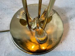 Pamono Mid-Century Modern Triple Flower Shade Floor Lamp in Brass by Willy Daro for Massive, 1970s