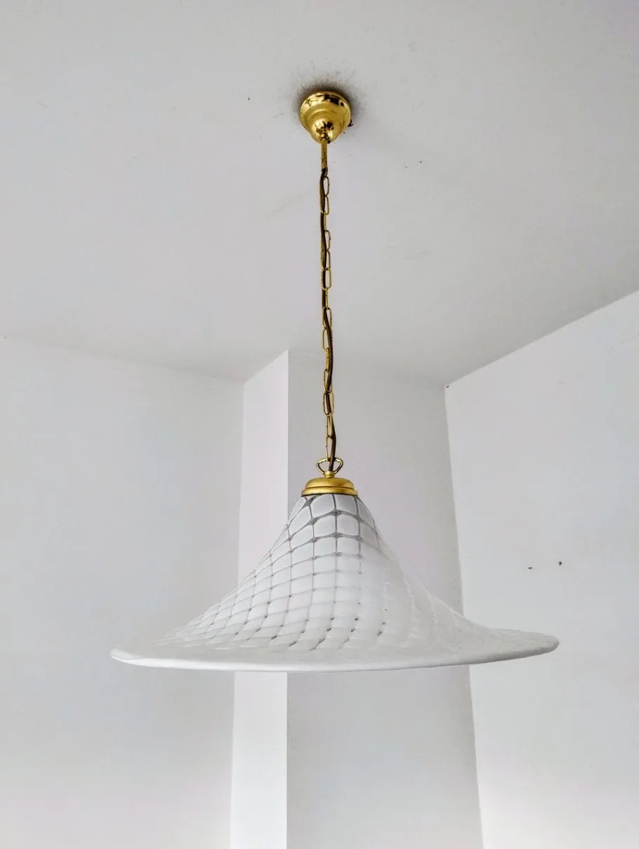 Clearance Pamono Mid-Century Modern Vetri Murano Glass Lamp, Italy, 1960s